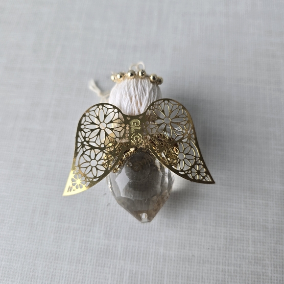 Teardrop Prism Angel Christmas Ornament Gold Tone 2” - Picture 10 of 10